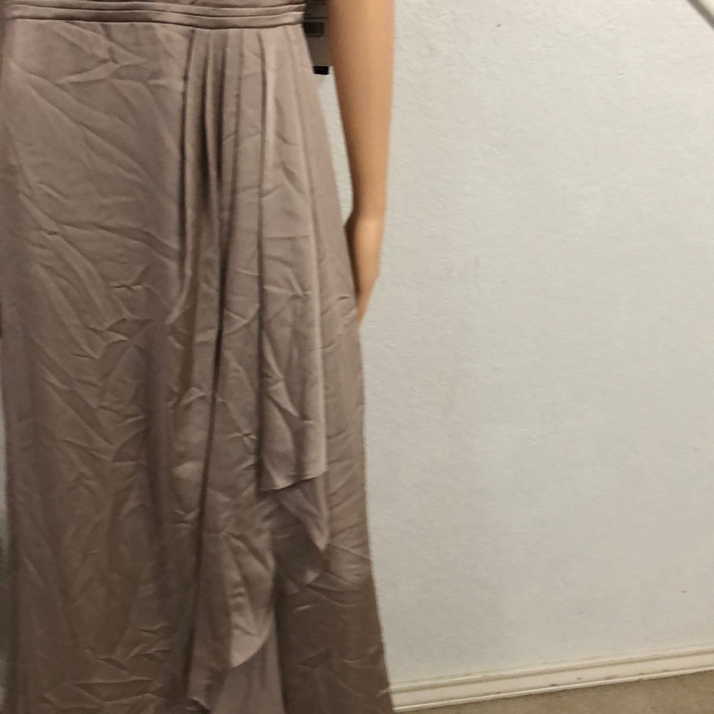 Adrianna Papell Floral Sequin Embroider Drape Gown - Picture 4 of 9